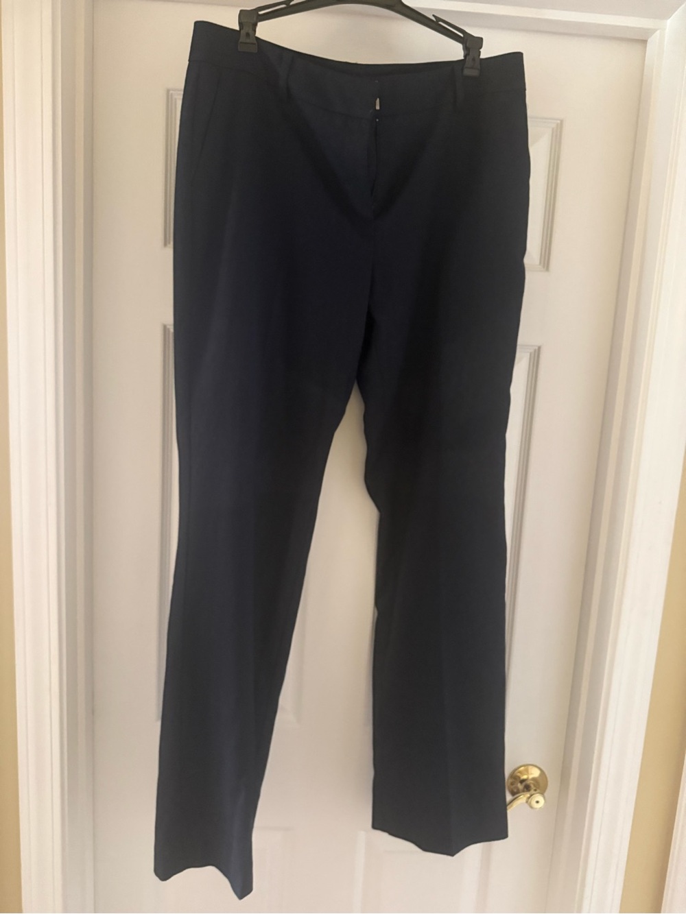 Ann Taylor Navy Straight-Leg Dress Pants